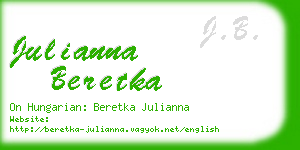 julianna beretka business card